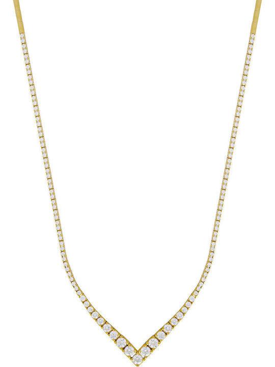 Kiriakos Gofas Set with Necklace & Bracelet from Gold 14K with Stones