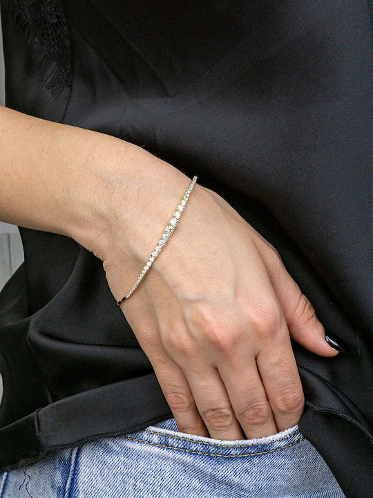 Kiriakos Gofas Set with Necklace & Bracelet from Gold 14K with Stones