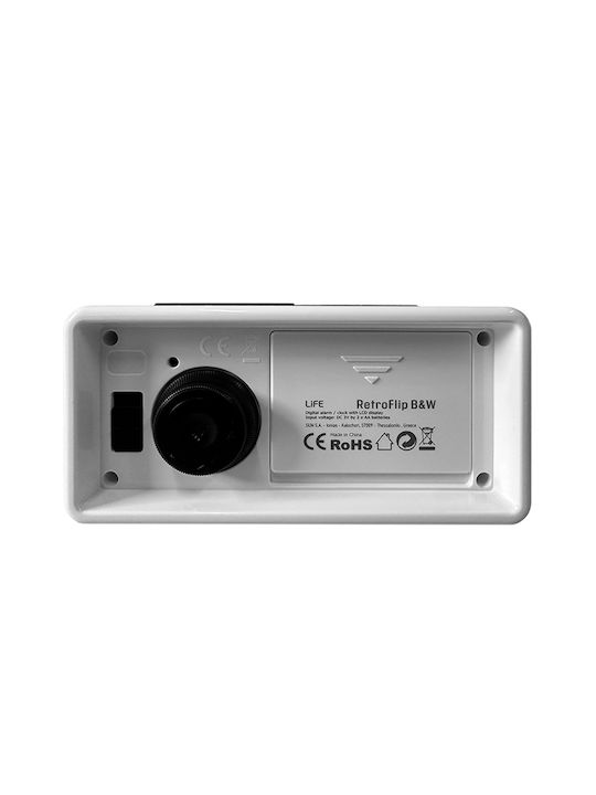 Life Retroflip B W Επιτραπέζιο Ψηφιακό Ρολόι με Ξυπνητήρι Πορτοκαλί 221-0383