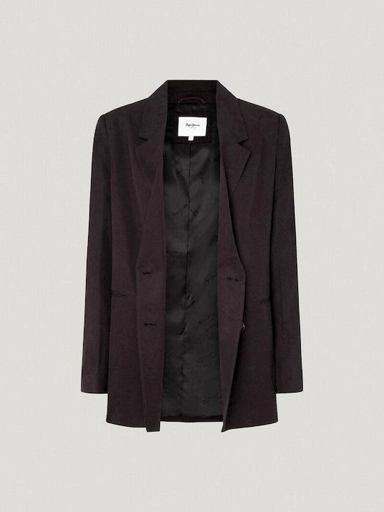 Pepe Jeans Sharon Women's Double Breasted Blazer Black