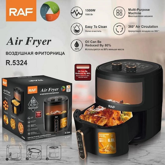 Raf R5324 Heißluftfritteuse 6Es Schwarz
