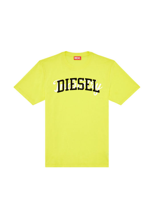 Diesel Bluza Bărbătească cu Mânecă Scurtă Yellow