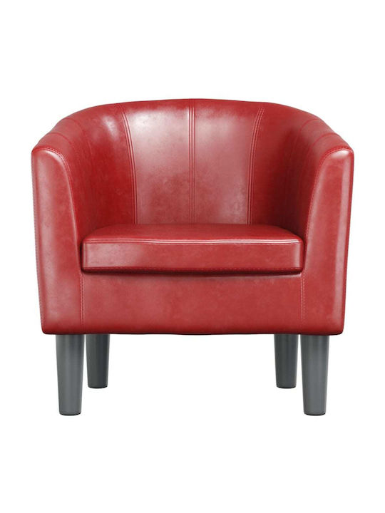 Sessel aus Kunstleder Bordeaux 46.5x45x68cm