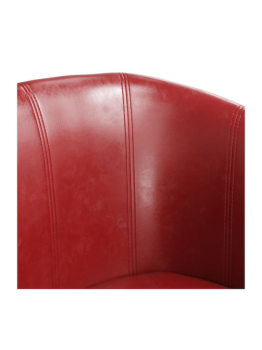 Sessel aus Kunstleder Bordeaux 46.5x45x68cm