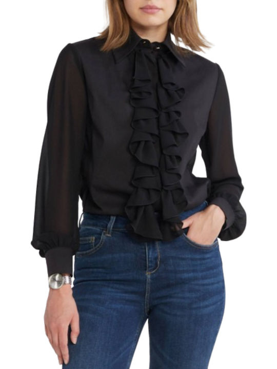 Mânecă lungă Femei Cămașă Black