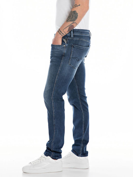 Replay Ανδρικό Παντελόνι Τζιν Ελαστικό σε Slim Εφαρμογή Μπλε
