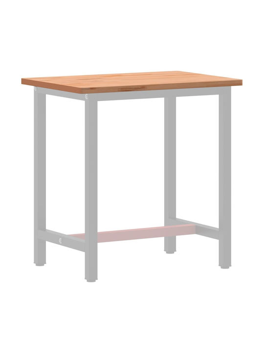 vidaXL Rectangular Office Desk Surface made of Solid Wood Beech 80x55x2.5cm 356093 1pcs