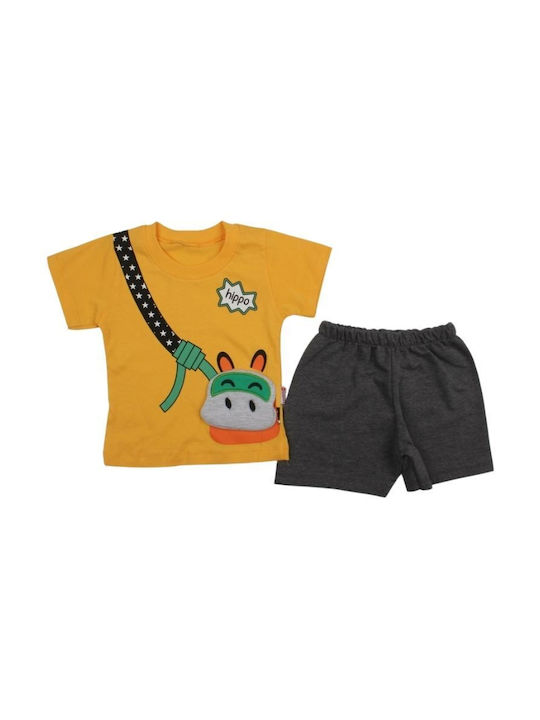 Eymus Kinder Set mit Shorts Sommer 2Stück yellow