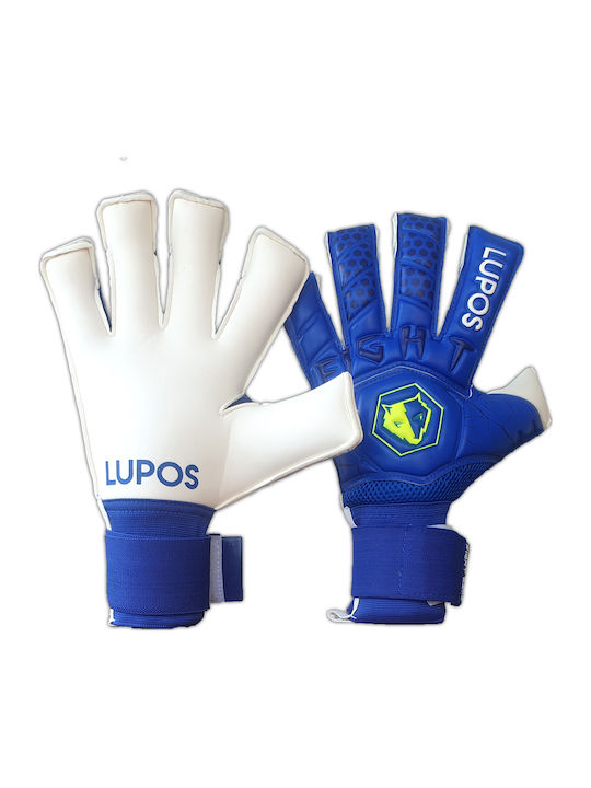 Lupos Mănuși De Portar Fight Back German Latex Giga Grip Wide Cut Albastru Alb
