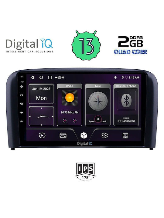 Digital IQ Car Audio System for Volvo S80 1998-2006 (Bluetooth/USB/WiFi/GPS) with Touch Screen 9"