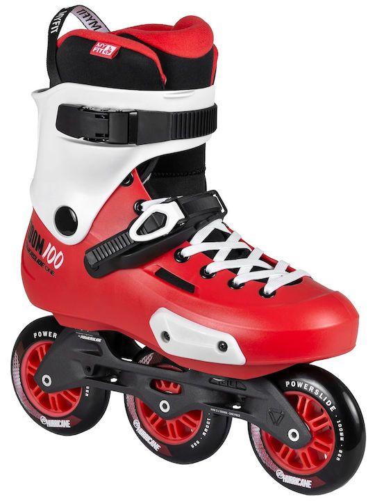 Powerslide Zoom Trinity 100 Inline Rollers Red Ενηλίκων/Παιδικά