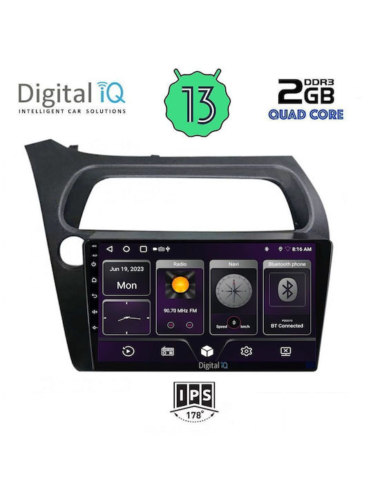 Digital IQ Sistem Audio Auto pentru Honda Civic 2006-2012 cu Clima (Bluetooth/USB/AUX/WiFi/GPS/Android-Auto) cu Ecran Tactil 9"