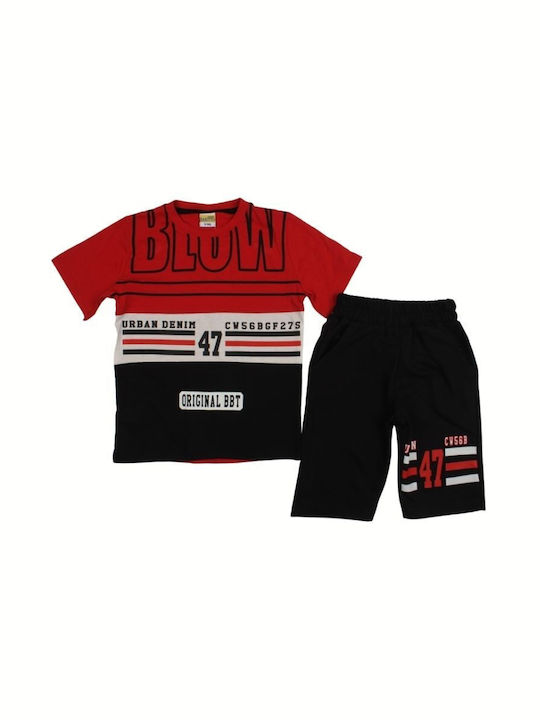 Kids Set with Shorts Summer 2pcs Red