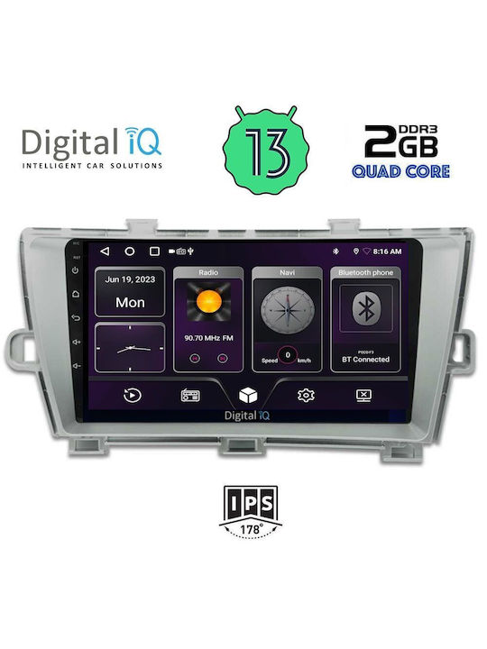 Digital IQ Sistem Audio Auto pentru Toyota Prius 2009-2015 (Bluetooth/USB/WiFi/GPS) cu Ecran Tactil 9"