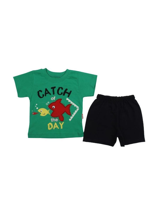 Eymus Kids Set with Shorts Summer 2pcs Green