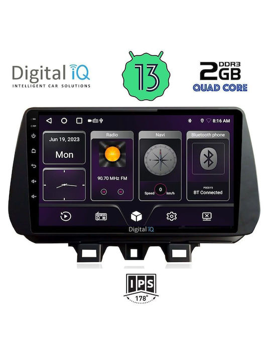 Digital IQ Car Audio System for Hyundai Tucson 2019> (Bluetooth/USB/AUX/WiFi/GPS/Android-Auto) with Touch Screen 9"