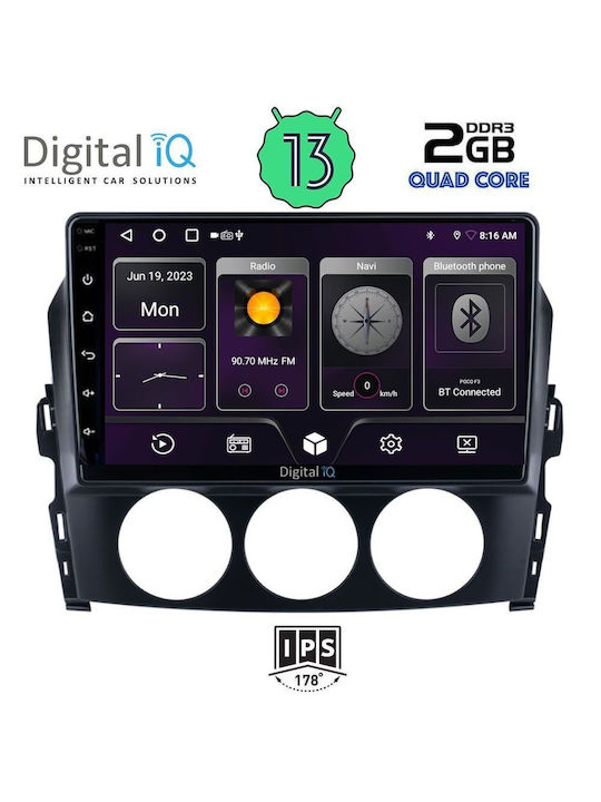 Digital IQ Sistem Audio Auto pentru Mazda MX-5 2005-2015 (Bluetooth/USB/AUX/WiFi/GPS/Android-Auto) cu Ecran Tactil 9"