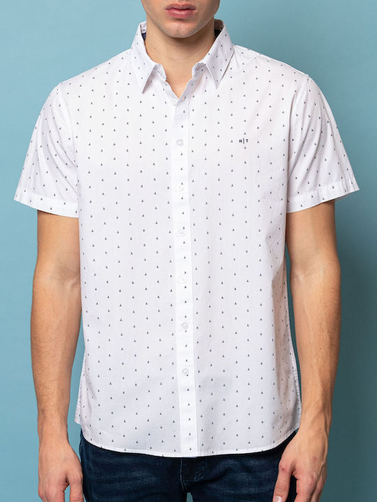 Kurzärmlig Hemd Polka Dot Weiß