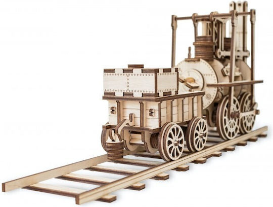 Ewa Παιχνίδι Κατασκευών Ξύλινo Locomotiva Cu Vagonul Cu Carbune