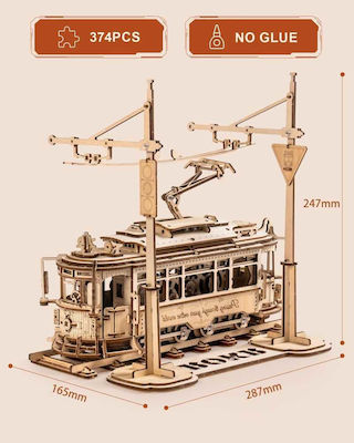 Rokr Παιχνίδι Κατασκευών Ξύλινo Tramvaiul Clasic