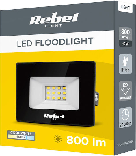 Rebel Waterproof LED Floodlight 10W Cold White 6500K IP65