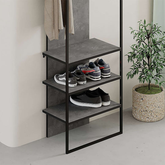 Archy Entry Furniture with Shoe Rack Grey retro 53x31.7x180cm Archy Entry Furniture with Shoe Rack Grey retro 53x31.7x180cm