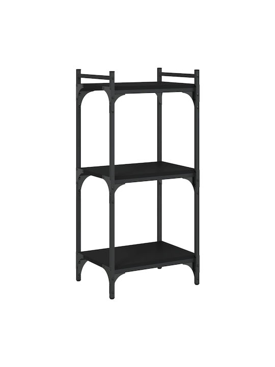 Bookcase 3 Black 40x30x86cm