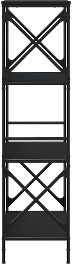 Bibliotecă Neagră 59x35x132 cm