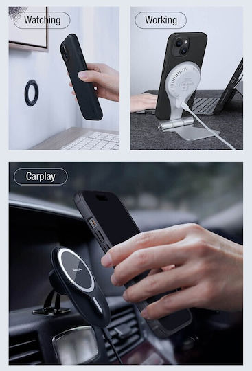 Nillkin Super Frosted Back Cover Plastic Magnetic Albastru (iPhone 15)