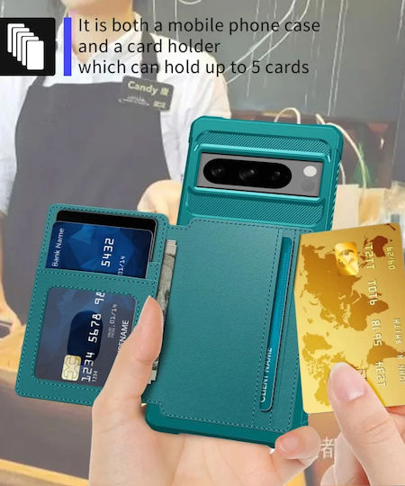 HappyCase Портмоне Силикон 0.5мм Тюркоазен (Google Pixel 8 Pro)