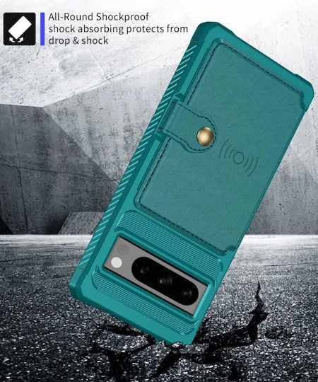 HappyCase Портмоне Силикон 0.5мм Тюркоазен (Google Pixel 8 Pro)