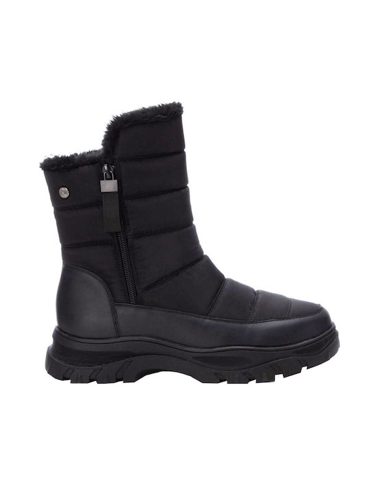 Xti Snow Boots with Zipper & Fur Black