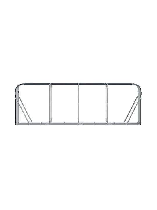 vidaXL Metallic Shelf Wood Storage 300x45x100cm Gray