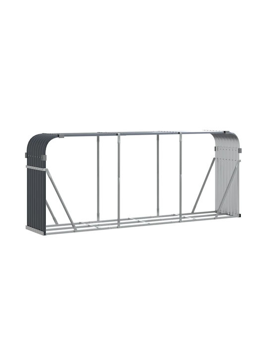 vidaXL Μεταλλικό Ράφι Αποθήκευσης Ξύλων 234x45x100cm Γκρι