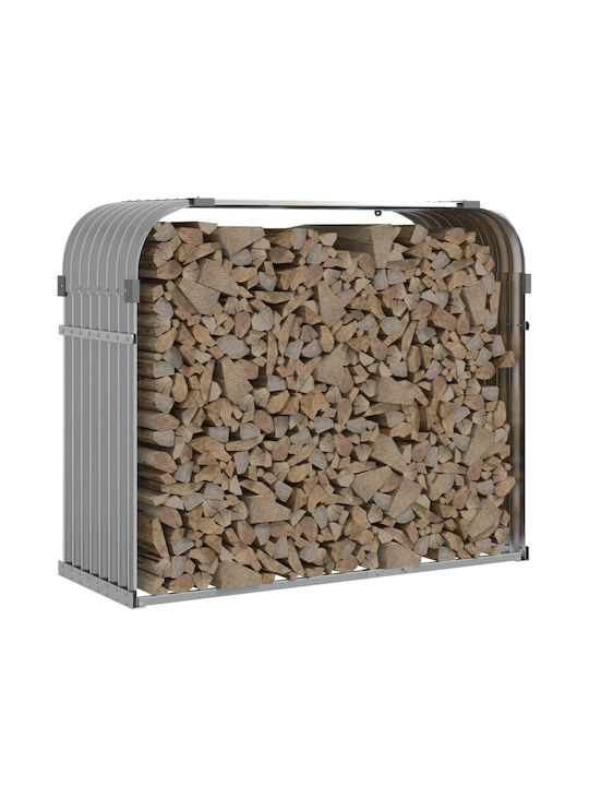 vidaXL Μεταλλικό Ράφι Αποθήκευσης Ξύλων 120x45x100cm Γκρι