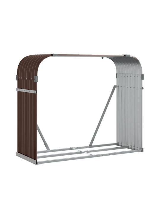 vidaXL Metallic Shelf Wood Storage 120x45x100cm Brown vidaXL Metallic Shelf Wood Storage 120x45x100cm Brown