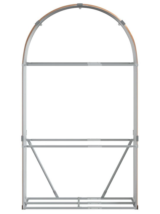 vidaXL Metallic Shelf Wood Storage 120x45x210cm Brown