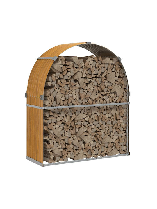 vidaXL Metallisch Regal Holzlagerung 120x45x140cm