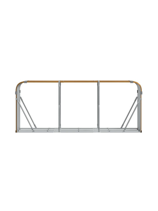 vidaXL Metalic Raft Depozitare lemne 234x45x100cm Maro