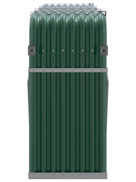 vidaXL Μεταλλικό Ράφι Αποθήκευσης Ξύλων 234x45x100cm Πράσινο
