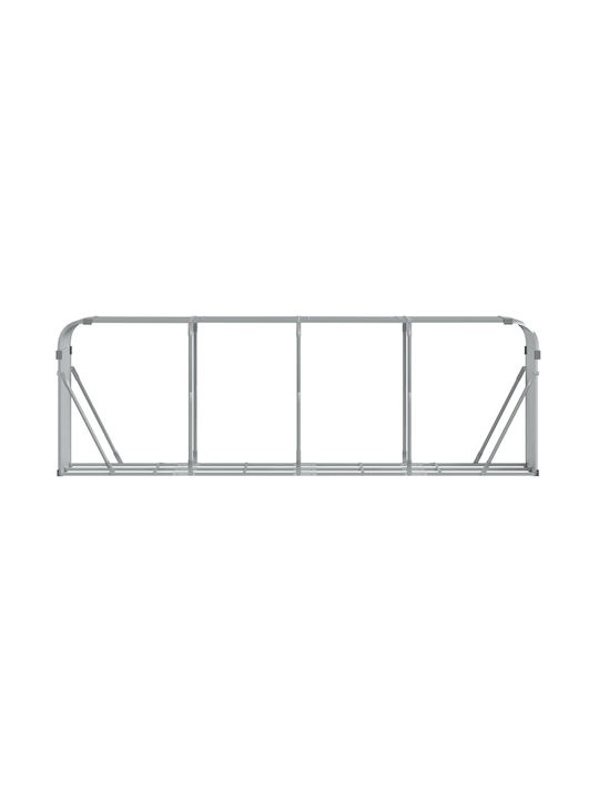 vidaXL Μεταλλικό Ράφι Αποθήκευσης Ξύλων 300x45x100cm Ασημί