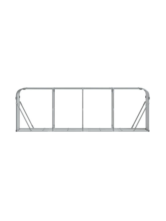 vidaXL Μεταλλικό Ράφι Αποθήκευσης Ξύλων 300x45x100cm Γκρι