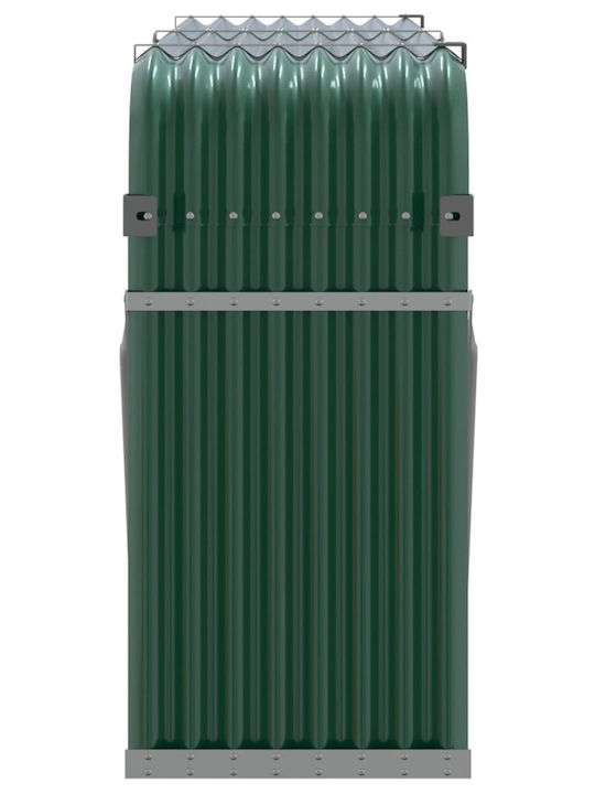 vidaXL Μεταλλικό Ράφι Αποθήκευσης Ξύλων 180x45x100cm Πράσινο