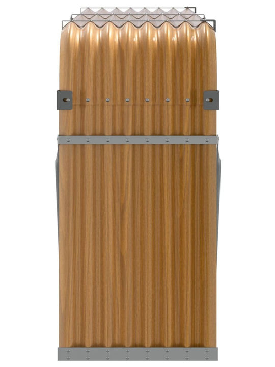 vidaXL Μεταλλικό Ράφι Αποθήκευσης Ξύλων 180x45x100cm Καφέ