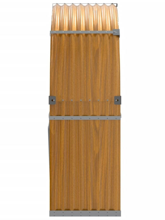 vidaXL Metallisch Regal Holzlagerung 120x45x140cm