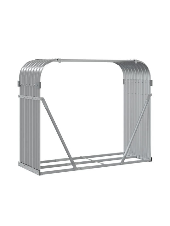 vidaXL Μεταλλικό Ράφι Αποθήκευσης Ξύλων 120x45x100cm Γκρι