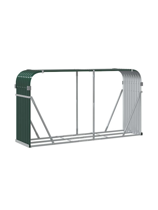 vidaXL Μεταλλικό Ράφι Αποθήκευσης Ξύλων 180x45x100cm Πράσινο