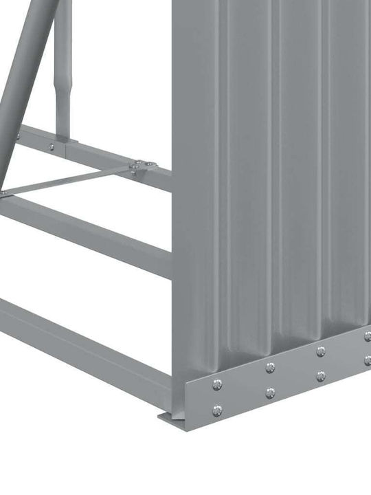 vidaXL Metalic Raft Depozitare lemne 180x45x100cm Gri