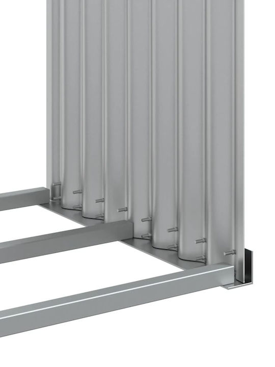 vidaXL Μεταλλικό Ράφι Αποθήκευσης Ξύλων 120x45x100cm Γκρι