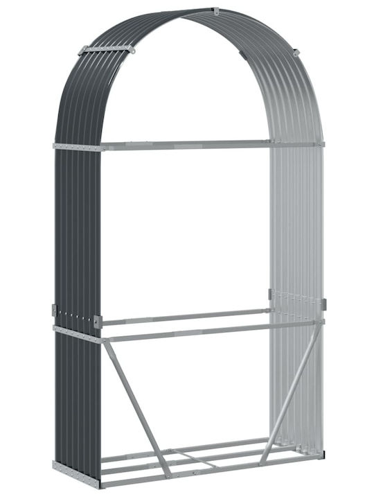 vidaXL Metallic Shelf Wood Storage 120x45x210cm Gray